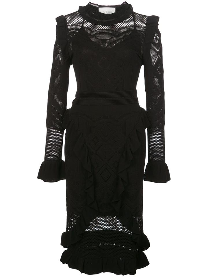 Alexis Sivan Crochet Midi Dress - Black