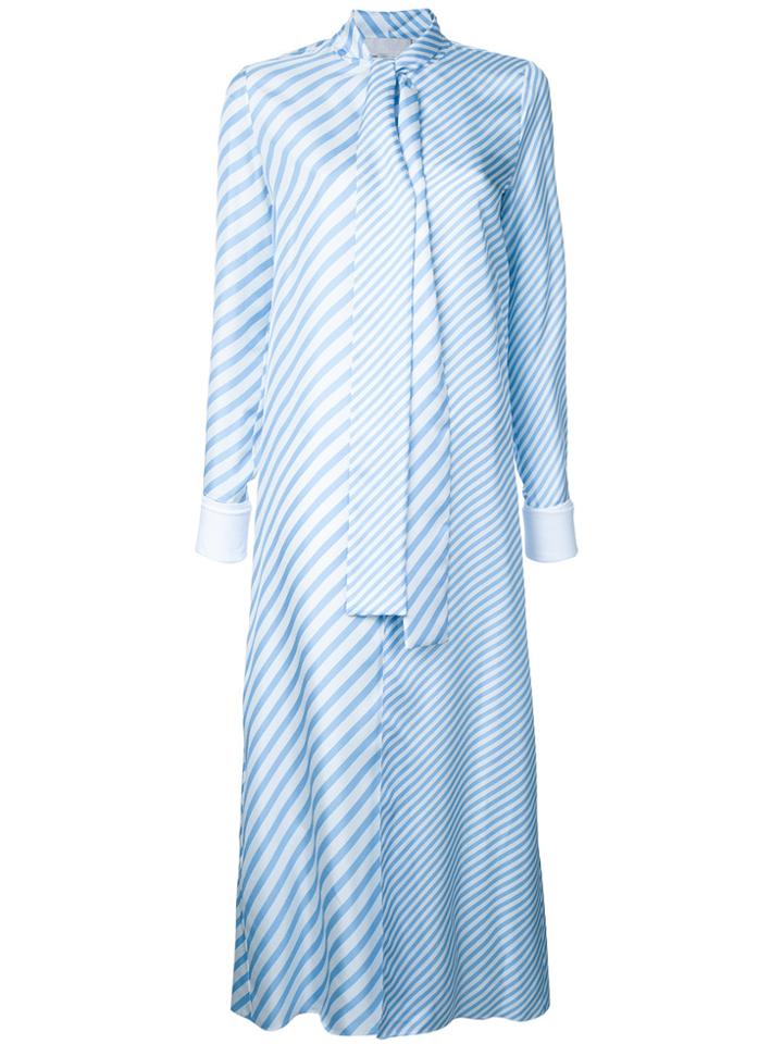Monse Tied Neck Striped Shirt - Blue