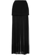 Vera Wang Box Pleat Maxi Skirt