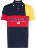 Polo Ralph Lauren Logo Colour Block Polo Shirt - Red