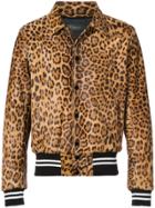 Amiri Leopard Print Jacket - Brown