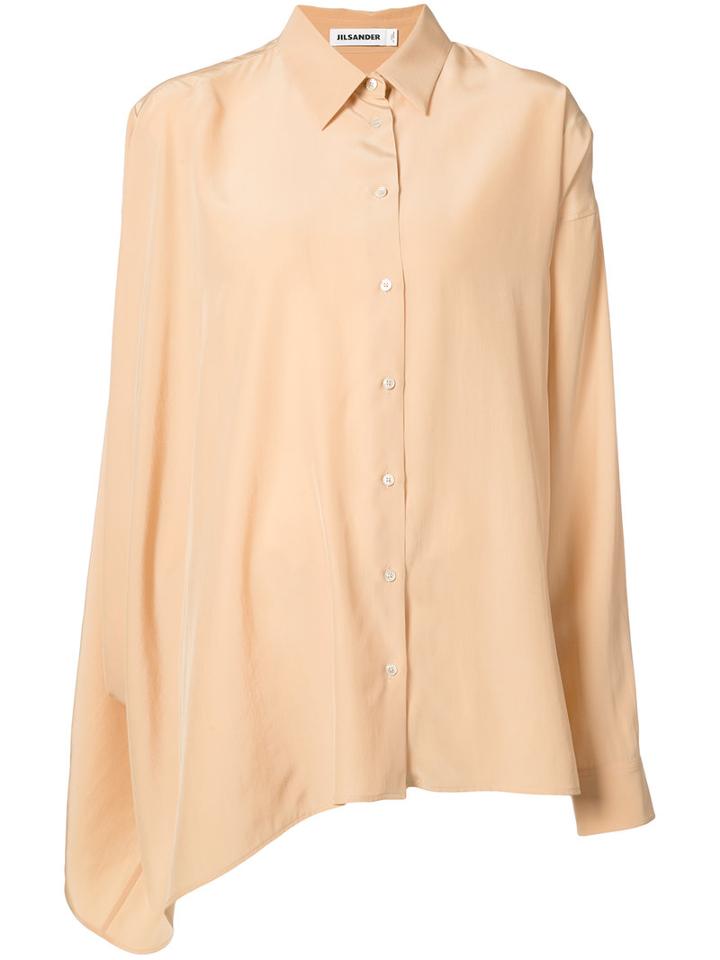 Jil Sander - Oversized Blouse - Women - Polyester - 34, Nude/neutrals, Polyester