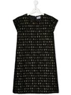 Moschino Kids Knitted Logo Dress - Black