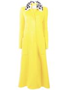 Carolina Herrera Snow Leopard Collar Jacket - Yellow & Orange