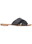 Stuart Weitzman Edgedout Flat Sandals - Black