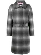Ienki Ienki Mac Checked Coat - Grey