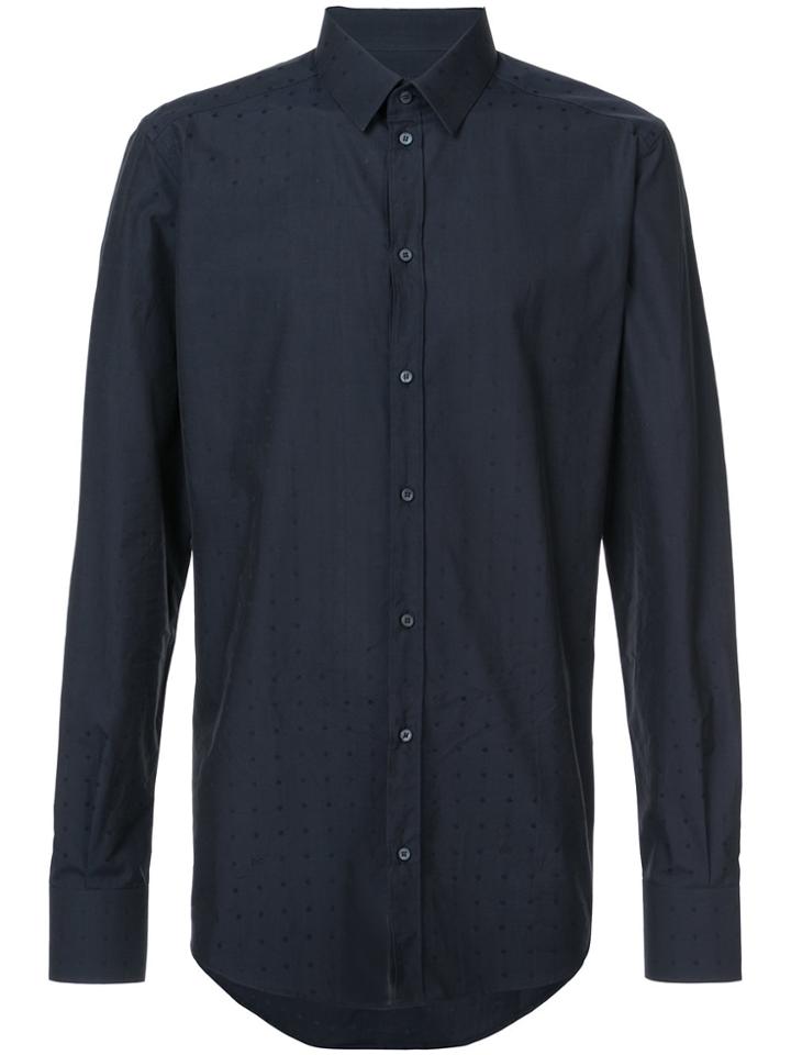 Dolce & Gabbana Polka Dot Patterned Shirt - Blue