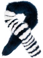 Prada Striped Pattern Stole - Blue