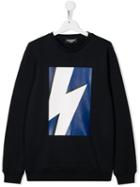 Neil Barrett Kids Printed Sweatshirt - Blue
