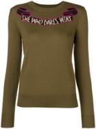 Temperley London She Who Dares Wins Sweater - Green
