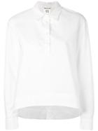 Semicouture - Curved Hem Shirt - Women - Cotton - 42, White, Cotton