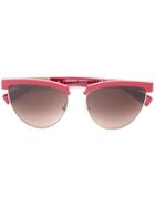 Versace Cut-out Frame Sunglasses - Red