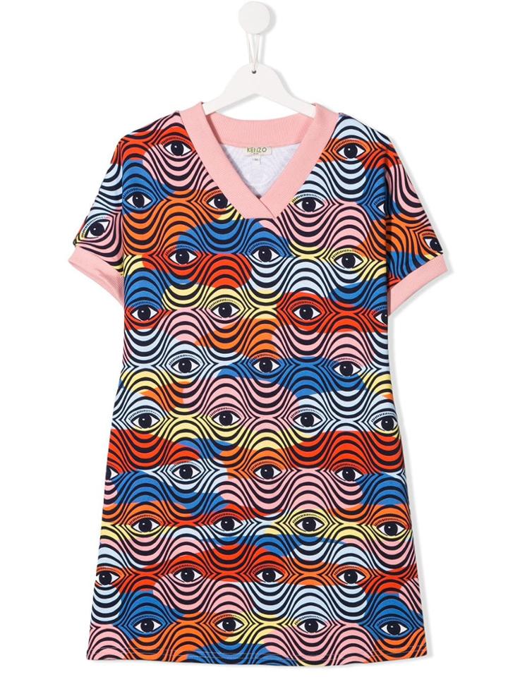 Kenzo Kids Teen Eye Print Dress - Pink