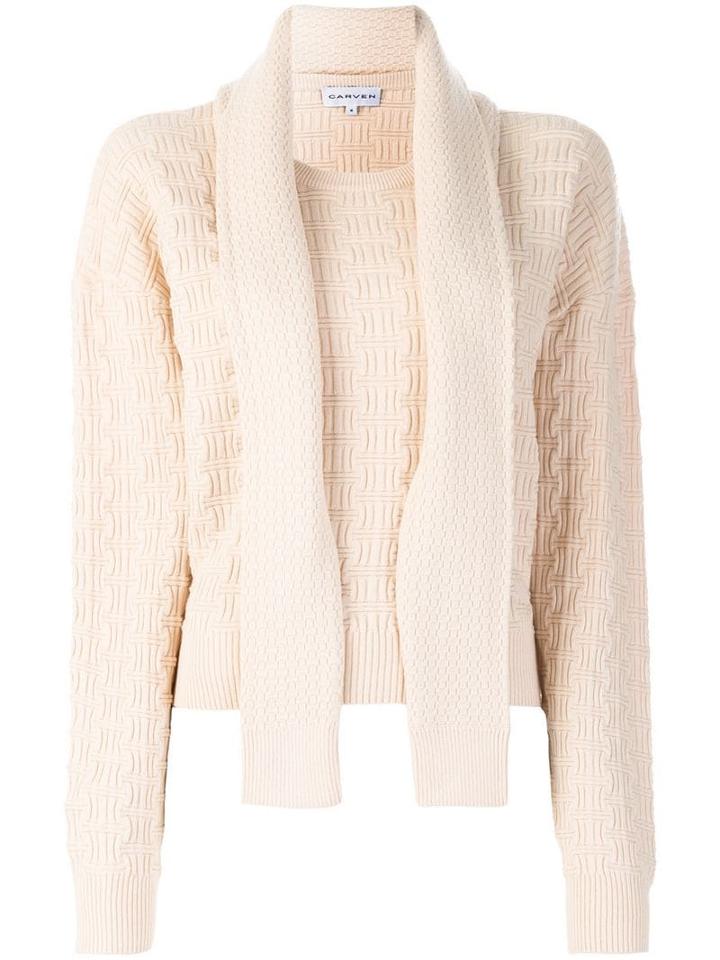 Carven Geometric Texture Jumper - Neutrals