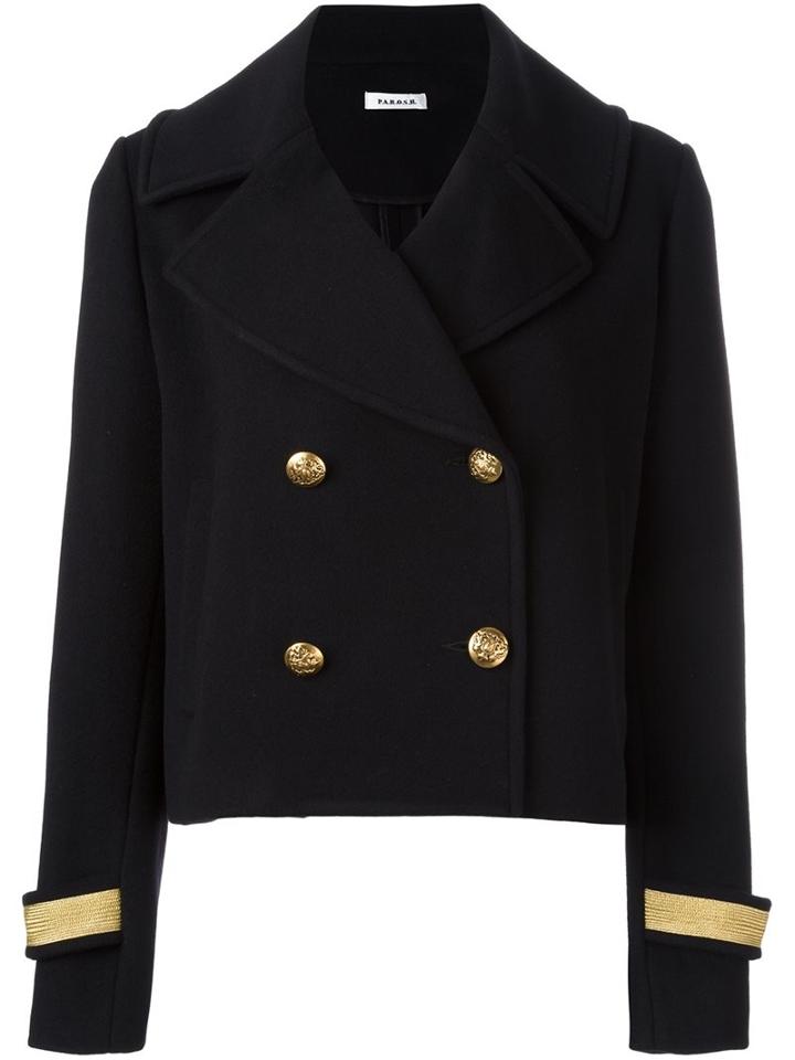 P.a.r.o.s.h. Double Breasted Short Peacoat