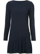Vanessa Seward Wrap Hem Mini Dress - Blue