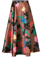 Msgm Floral Skirt - Brown