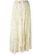 Forte Forte Printed Side-slit Skirt, Women's, Size: 2, Nude/neutrals, Silk