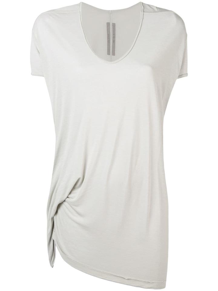 Rick Owens Oversized Asymmetric Shaped T-shirt - Grey