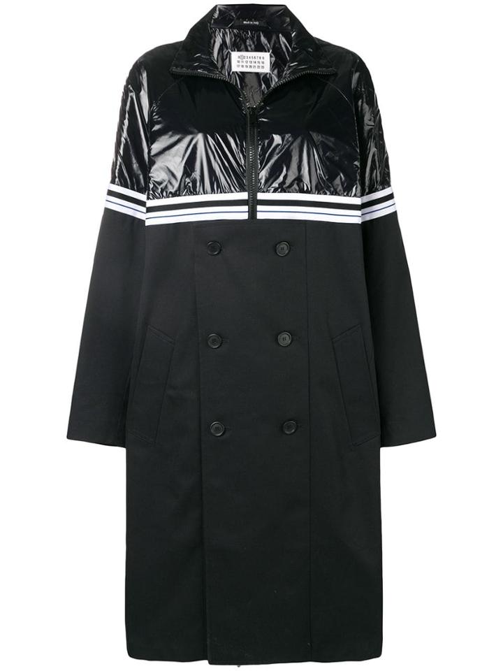 Maison Margiela Bimaterial Trench Coat - Blue