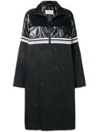 Maison Margiela Bimaterial Trench Coat - Blue