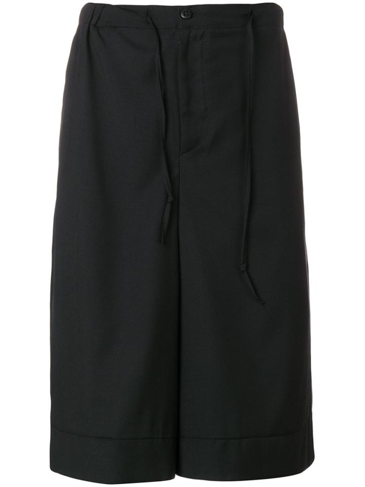 Sartorial Monk Wide-leg Shorts - Black