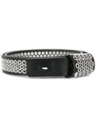Maison Margiela Eyelet Embellished Belt, Men's, Size: 90, Black, Leather