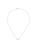 Mateo 14kt Gold And Diamond Bar Necklace - Metallic