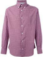 Eleventy Checked Shirt, Men's, Size: 45, Red, Cotton