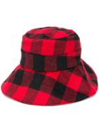 Woolrich Checked Bucket Hat - Red