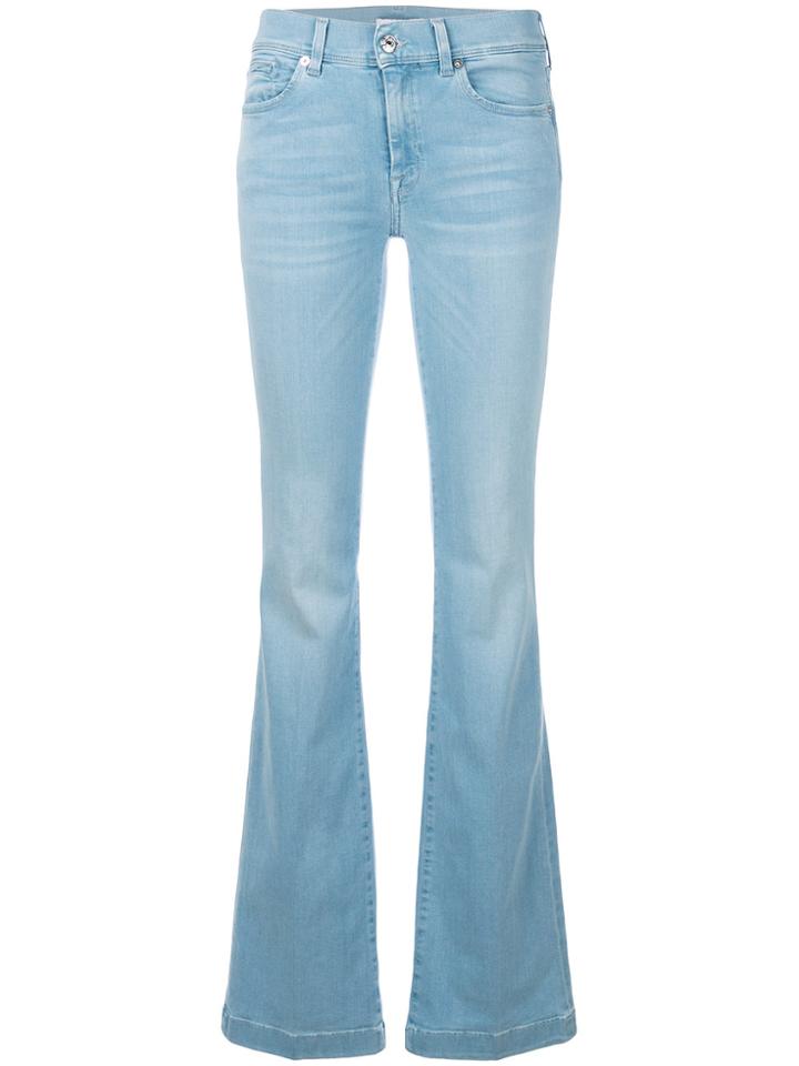 7 For All Mankind Mid Rise Bootcut Jeans - Blue