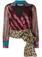 Alice+olivia Omega Wrap Blouse - Red