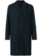 Harris Wharf London Single Breasted Car Coat - Blue