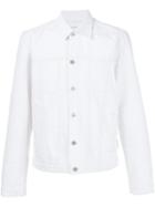 Hudson 'garrison Thrasher' Denim Jacket, Men's, Size: Medium, White, Cotton/linen/flax
