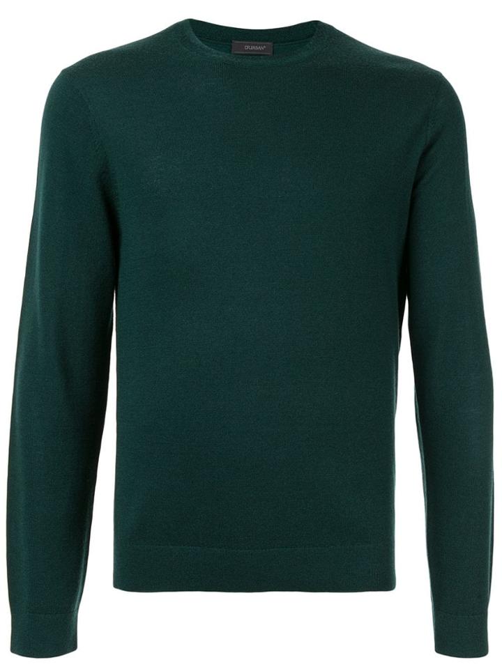 D'urban Ribbed Crew Neck Jumper - Green