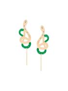 Gas Bijoux Large 'jungle' Feather Earrings, Women's, Metallic