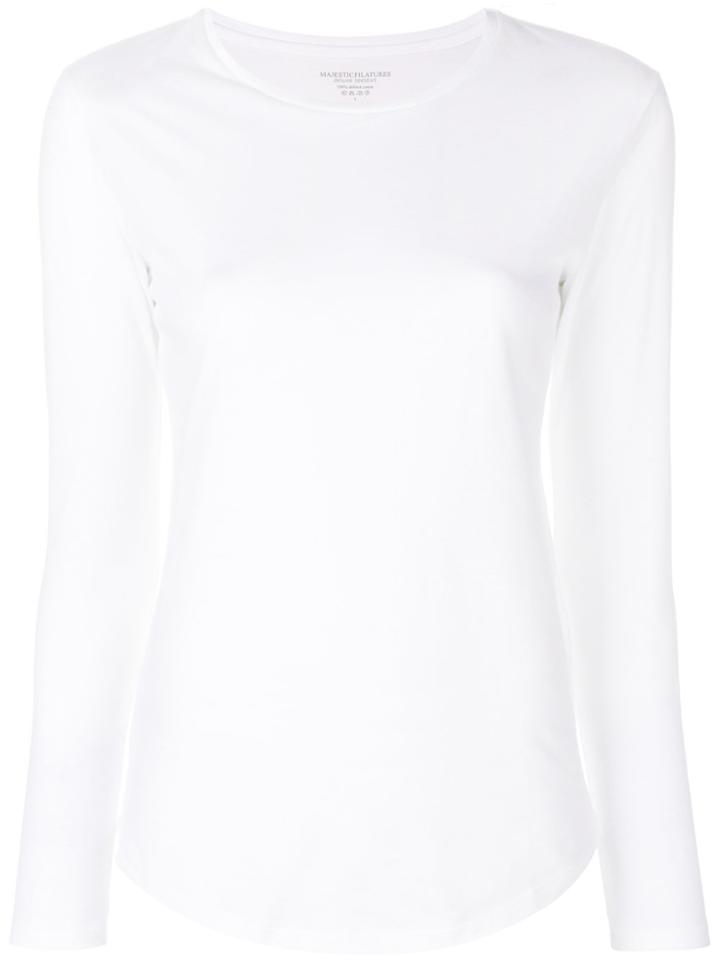 Majestic Filatures Round Neck Sweater - White