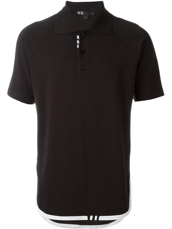 Y-3 Striped Hem Polo Shirt