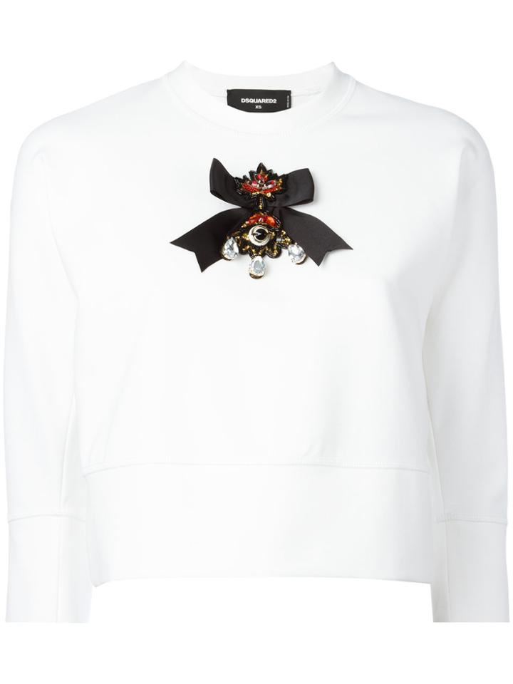 Dsquared2 Crystal-embellished Sweatshirt - White