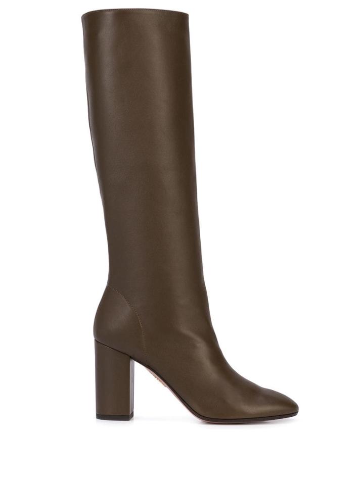 Aquazzura Knee High Boots - Green