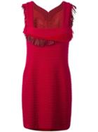 Chanel Pre-owned Fringed Detail Dress - Red