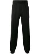 Marc Jacobs Diagonal Striped Trim Track Pants, Men's, Size: 52, Black, Viscose/cotton