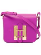 Sophie Hulme Small 'darwin' Shoulder Bag, Women's, Pink/purple, Leather