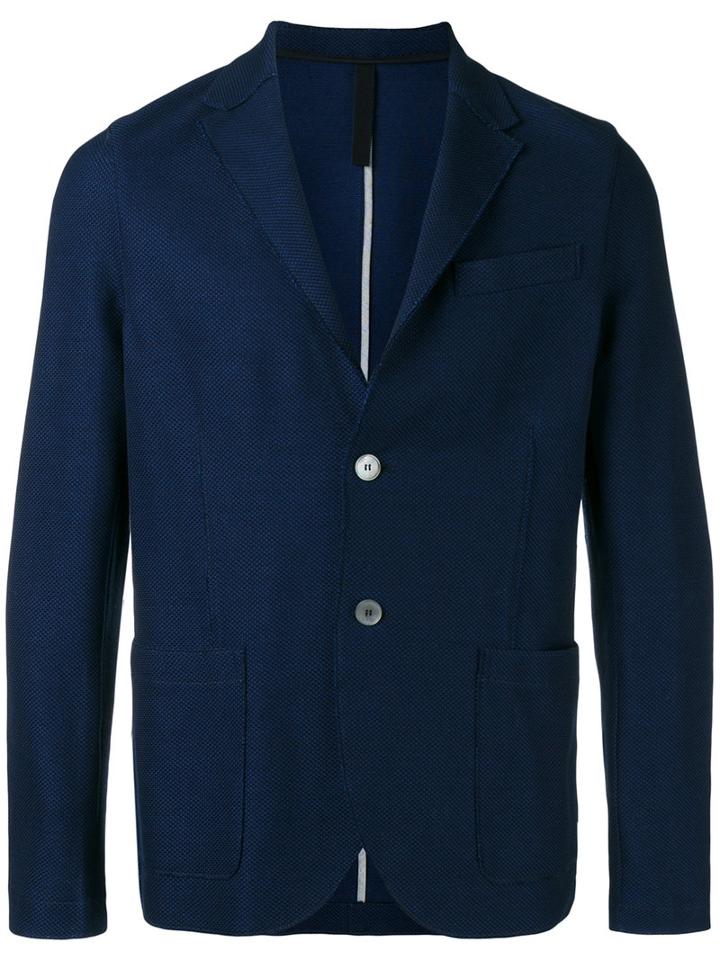 Harris Wharf London Patch Pockets Blazer, Men's, Size: 46, Blue, Cotton