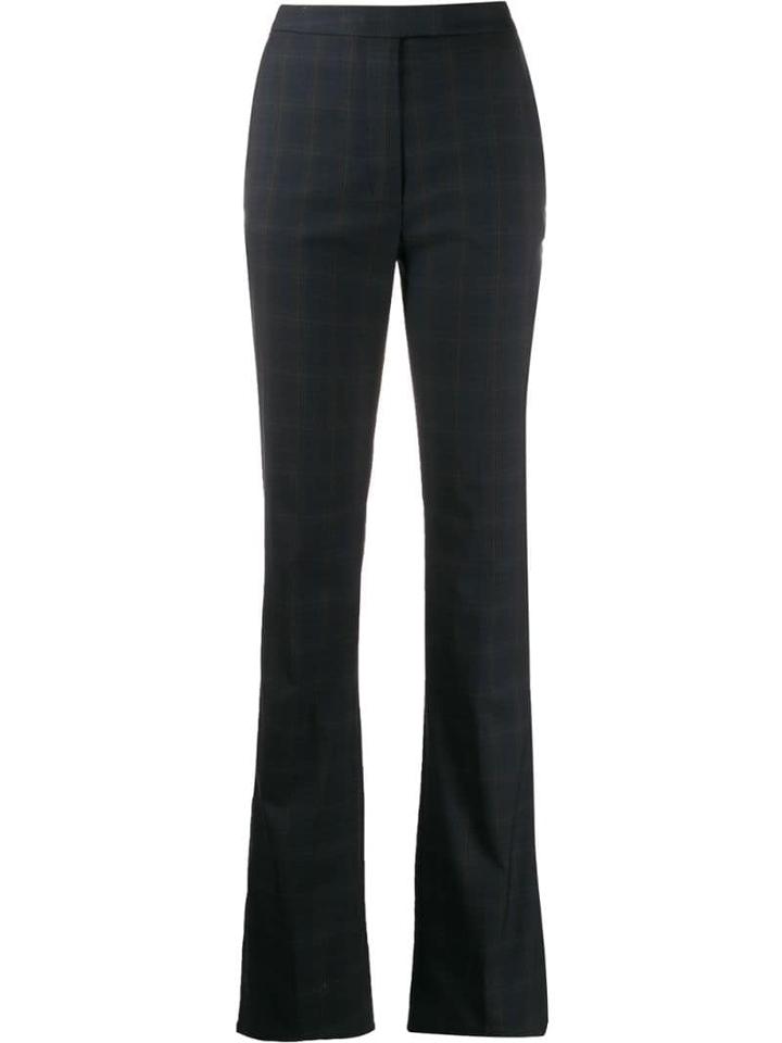 Maison Margiela High Waist Checked Trousers - Blue