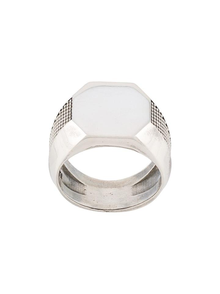 Emanuele Bicocchi Octagon Signet Ring - Silver