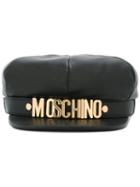 Moschino Logo Plaque Hat, Women's, Size: Medium, Black, Sheep Skin/shearling/rayon