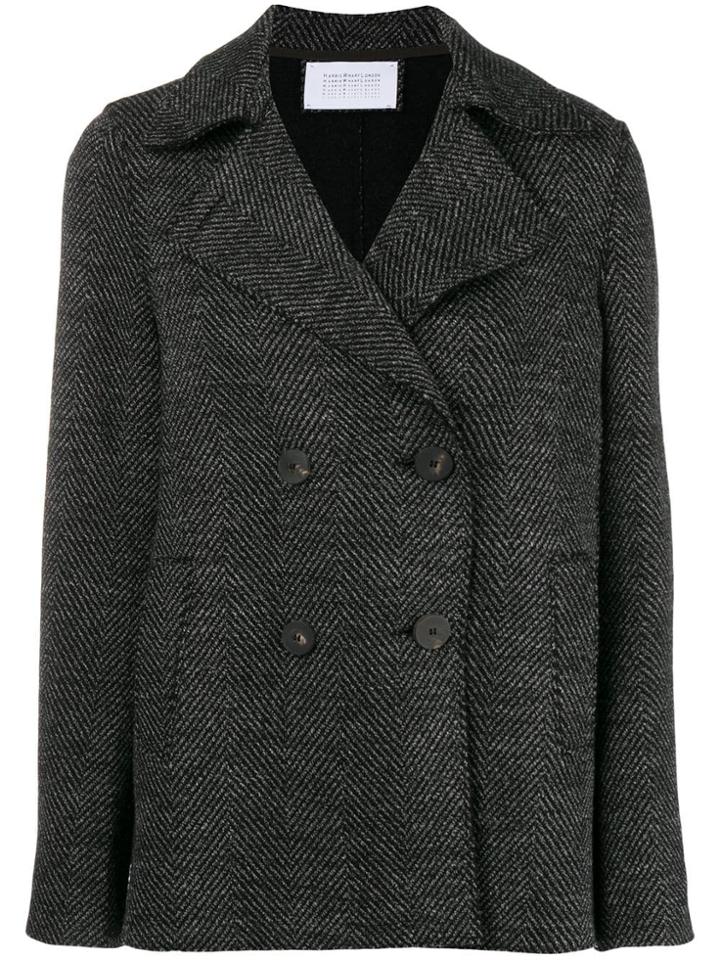 Harris Wharf London Pea Coat - Black