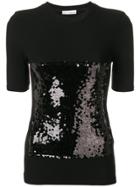 Paco Rabanne Slim Fit Sequin Panel T-shirt - Black