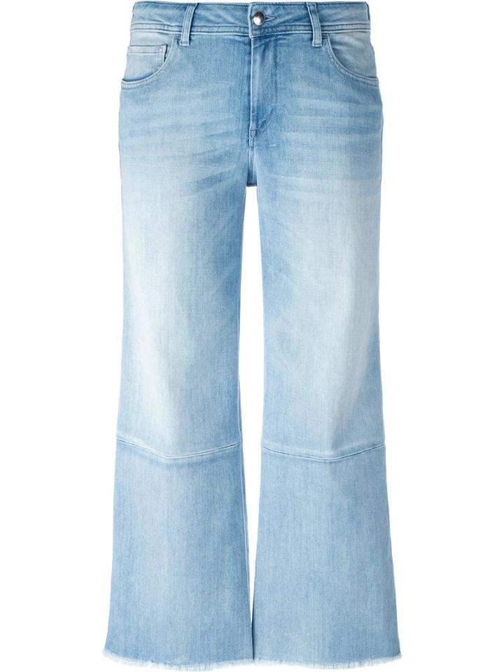 The Seafarer Cropped Flared Jeans, Women's, Size: 26, Blue, Cotton/polyester/spandex/elastane